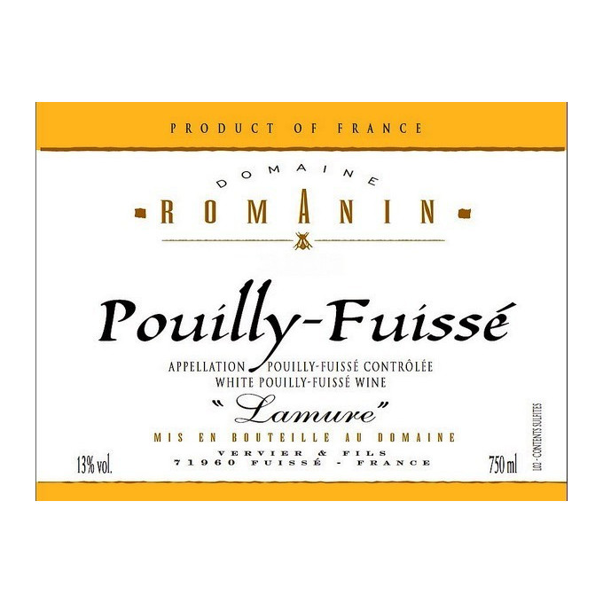 Pouilly-Fuissé 2024 ROMANIN (Carton de 6 bouteilles)
