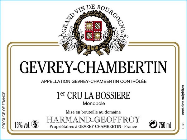 Gevrey-Chambertin 1er cru La Bossière Monopole 2020
