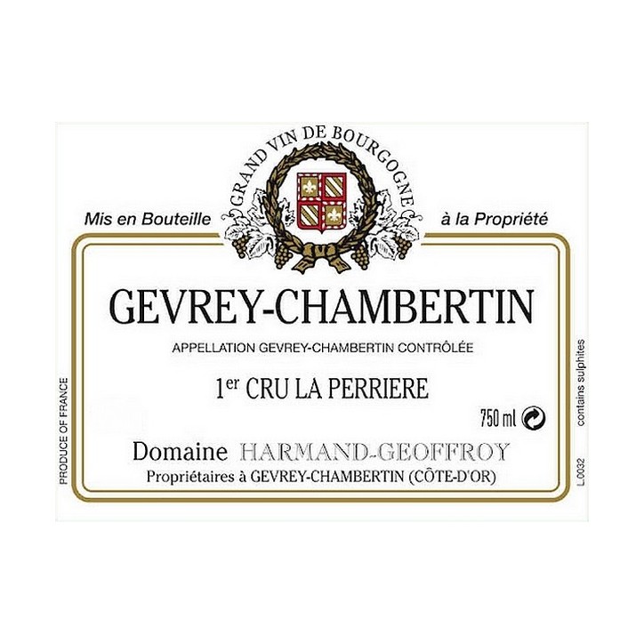 Gevrey-Chambertin 1er cru La Perrière 2020