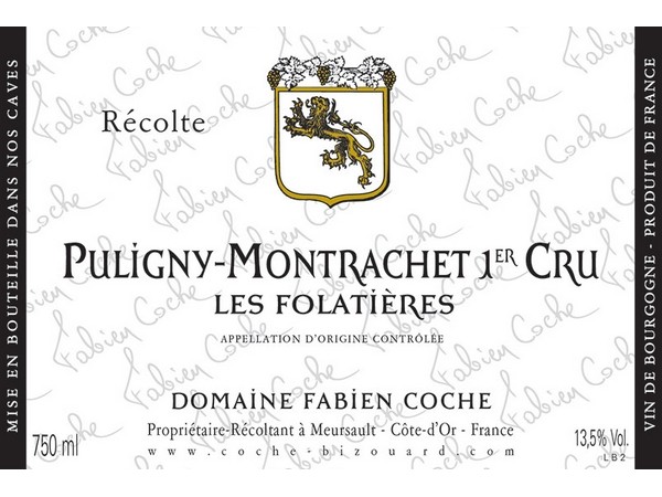 Puligny-Montrachet 1er cru Folatières 2022