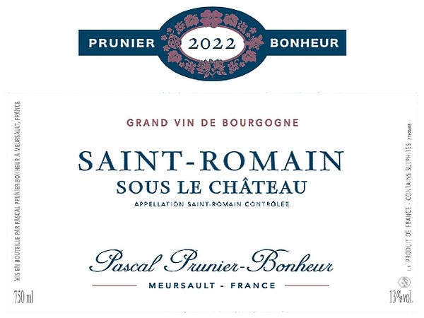 Saint-Romain Rouge Sous le Chateau 2022