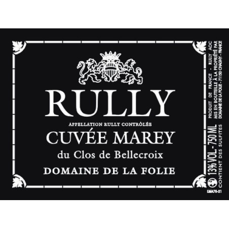 Rully Cuvée Marey 2022