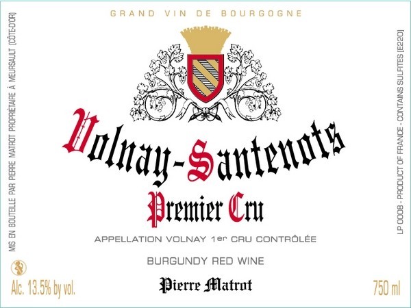 Volnay 1er cru Santenots 2022