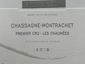 Chassagne-Montrachet 1er cru Blanc Les Chaumées 2018