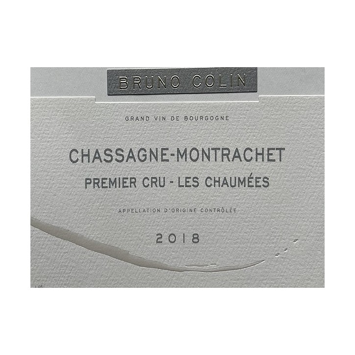 Chassagne-Montrachet 1er cru Blanc Les Chaumées 2018