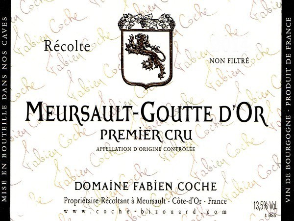 Meursault 1er cru Goutte d'Or 2022