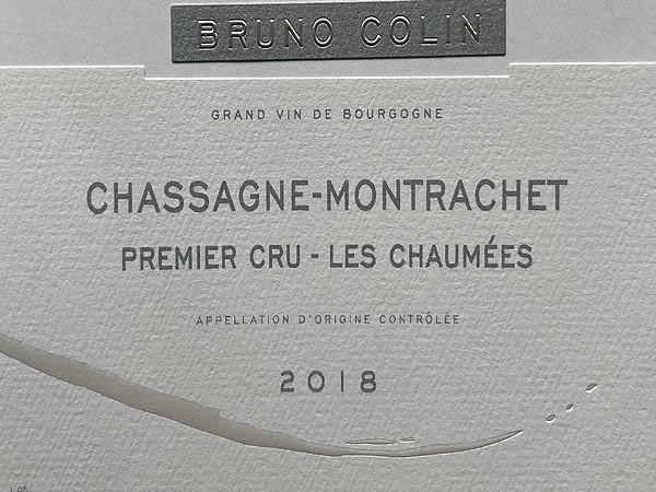 Chassagne-Montrachet 1er cru Blanc Les Chaumées 2019