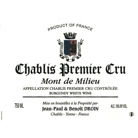 Chablis1er cru Mont de Milieu 2023