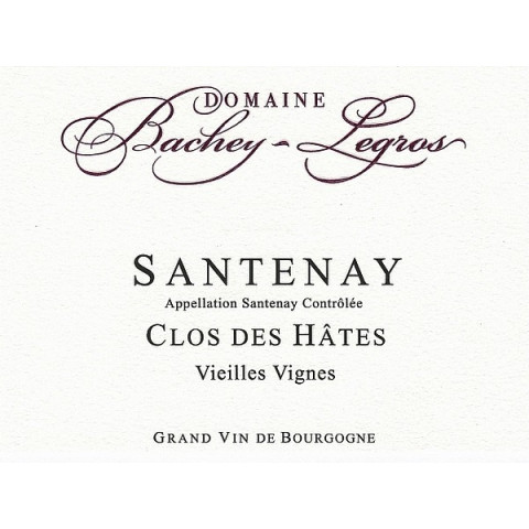 Santenay Rouge Clos des Hâtes 2023  BACHEY-LEGROS