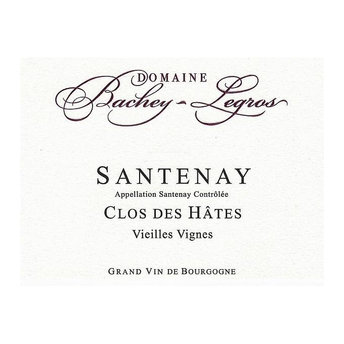 Santenay Rouge Clos des Hâtes 2023  BACHEY-LEGROS