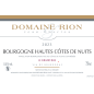 Bourgogne Hautes Côtes de Nuits Le Grand Bas 2023 RION