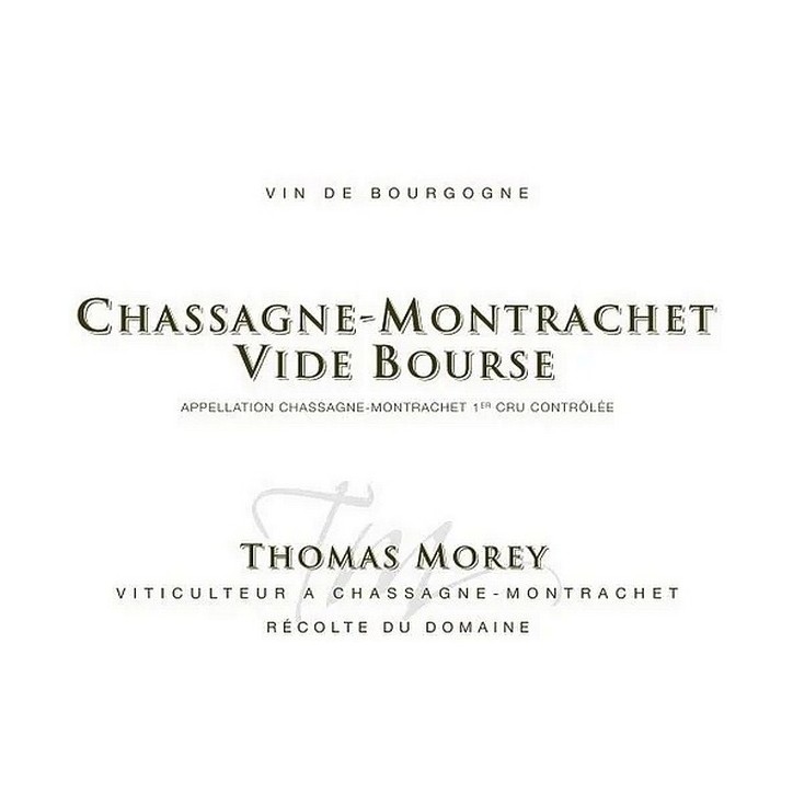 Chassagne-Montrachet 1er cru Vide Bourse 2023 MOREY Thomas
