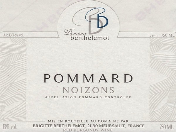 Pommard Noizons 2022 BERTHELEMOT Domaine