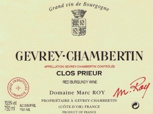 Gevrey-Chambertin Clos Prieur 2022 ROY Alexandrine