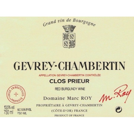 Gevrey-Chambertin Clos Prieur 2022 ROY Alexandrine