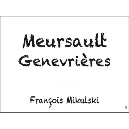 Meursault 1er cru Genevrières 2023 MIKULSKI François