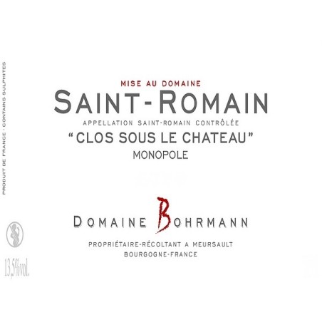 Magnum Saint-Romain Clos Sous le Château 2022 BOHRMANN