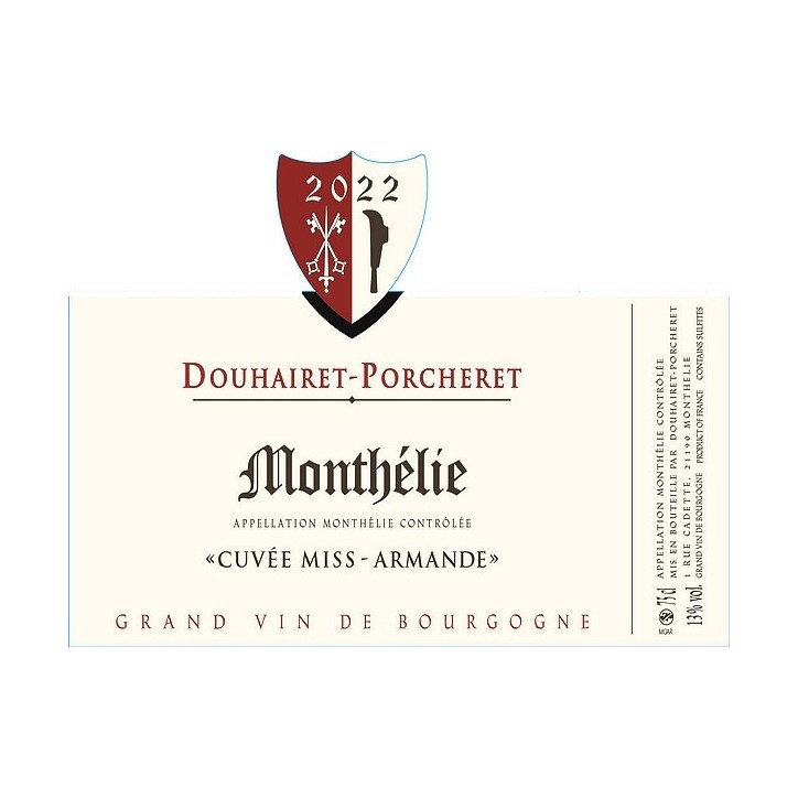 Monthelie Rouge Cuvée Miss-Armande 2022 DOUHAIRET-PORCHERET