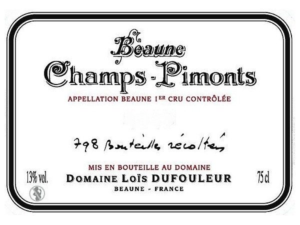 Beaune 1er cru Champs Pimonts 2023 DUFOULEUR Loïs