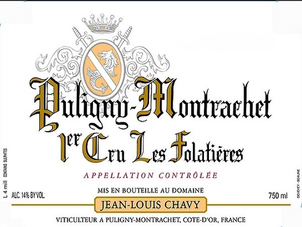 Puligny-Montrachet 1er cru Les Folatières 2022 CHAVY Jean-Louis