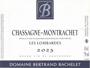 Chassagne-Montrachet Les Lombardes 2023 BACHELET Bertrand