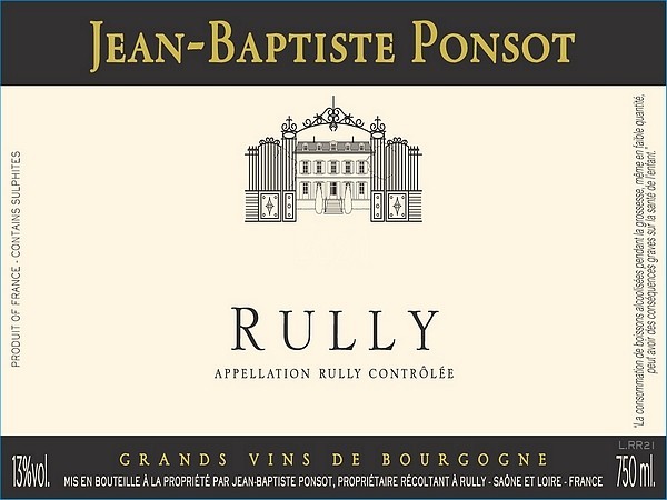 Rully rouge 2023 PONSOT Jean-Baptiste