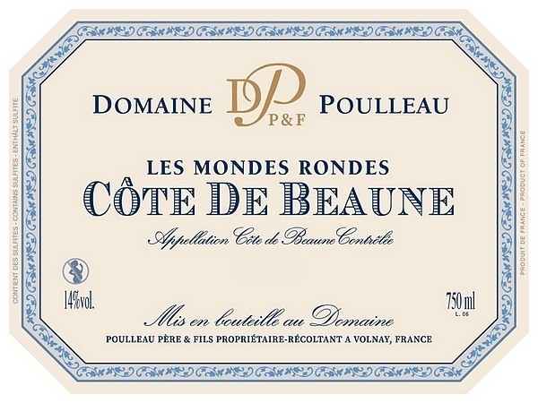 Côte de Beaune Les Mondes Rondes 2023 POULLEAU