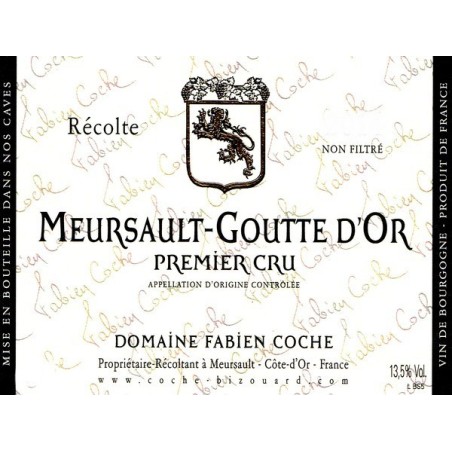 Meursault 1er cru Goutte d'Or 2022 COCHE Fabien