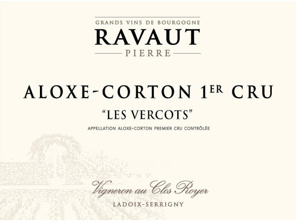 Aloxe-Corton 1er cru Les Vercots 2022 RAVAUT Pierre