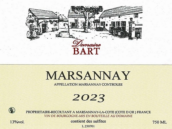Marsannay Rouge 2023 BART