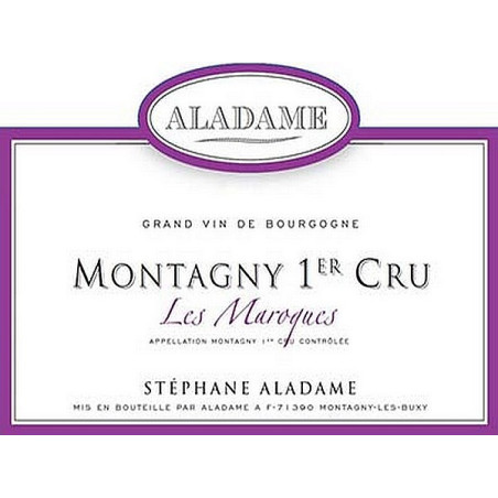 Montagny 1er cru Les Maroques 2023 ALADAME Stéphane