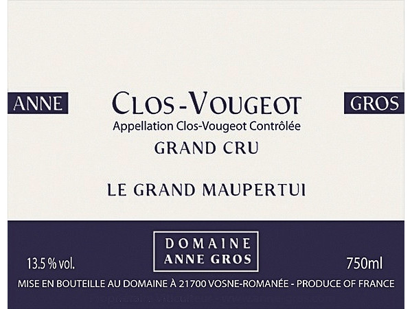 Clos-Vougeot Le Grand Maupertui 2024 GROS Anne