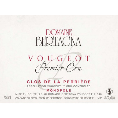 Magnum Vougeot 1er cru Clos de la Perrière 2022 BERTAGNA