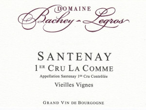 Santenay 1er cru La Comme Rouge 2022 BACHEY-LEGROS