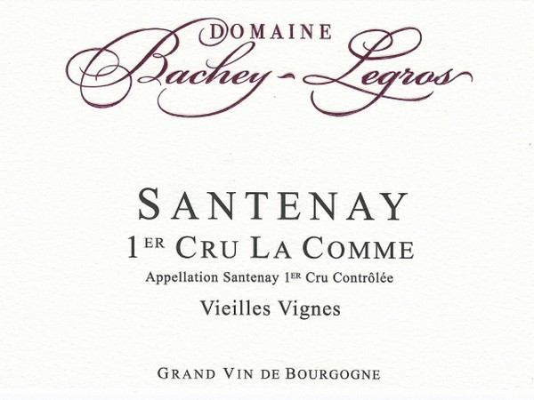 Santenay 1er cru La Comme Rouge 2022 BACHEY-LEGROS