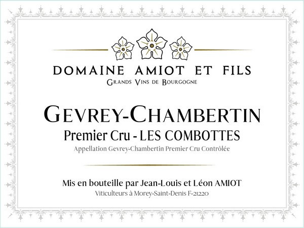 Gevrey-Chambertin 1er cru Aux Combottes 2022 AMIOT Léon