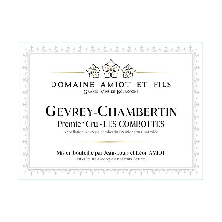 Gevrey-Chambertin 1er cru Aux Combottes 2022 AMIOT Léon
