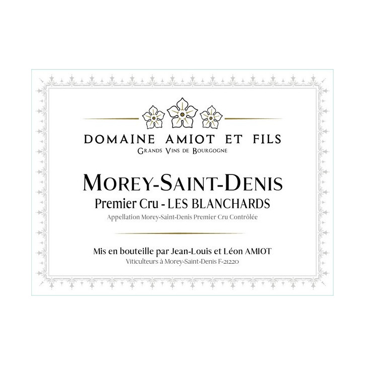 Morey-Saint-Denis 1er cru Les Blanchards 2022 AMIOT Léon