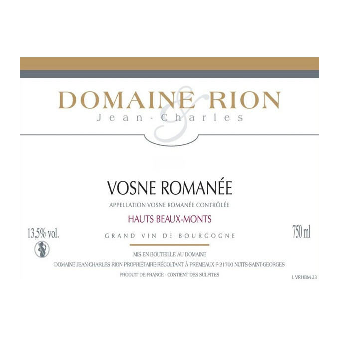 Vosne-Romanée 2022 Hauts Beaux Bruns RION