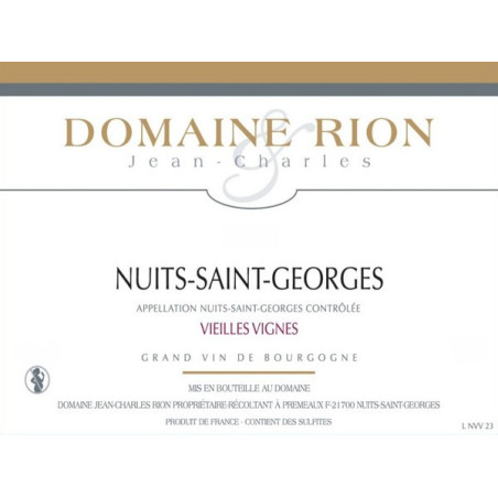 Nuits-Saint-Georges 2022 Vieilles Vignes RION Jean-Charles