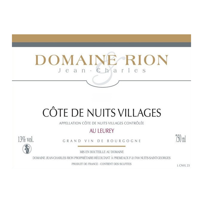 Côte de Nuits Villages 2023 Au Leurey