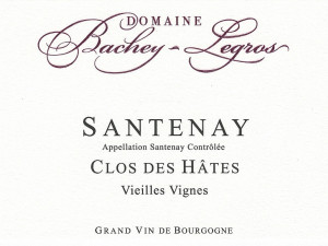 Santenay Rouge Clos des Hâtes 2022 BACHEY LEGROS