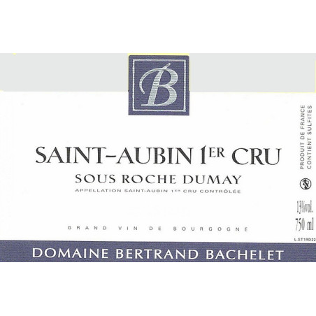 Saint-Aubin 1e cru Sous Roche Dumay 2024 BACHELET Bertrand